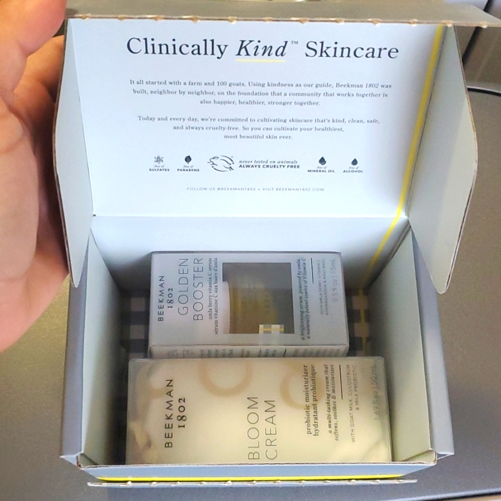 Beekman skincare duo (Bloom cream & Golden booster serum)